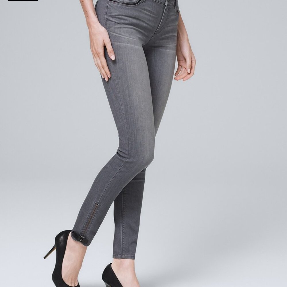 SOLD ON MERCARI classic rise gray skinny ankle jeans white house bl
